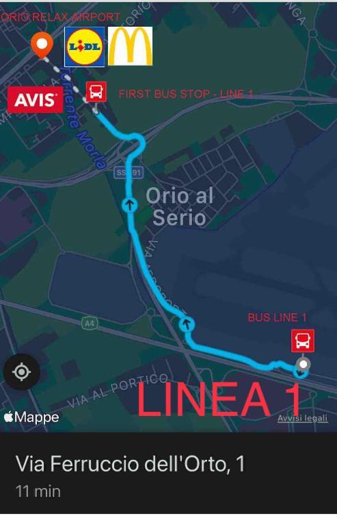Orio Relax 24H Airport 1 - 3 Minute From Arrival By Bus Leilighet Bergamo Eksteriør bilde